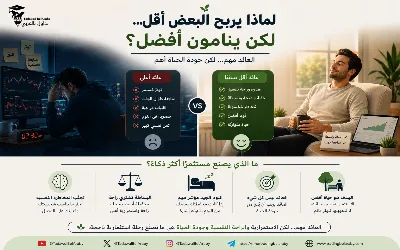 لماذا يربح البعض أقل… لكن ينامون أفضل؟📌