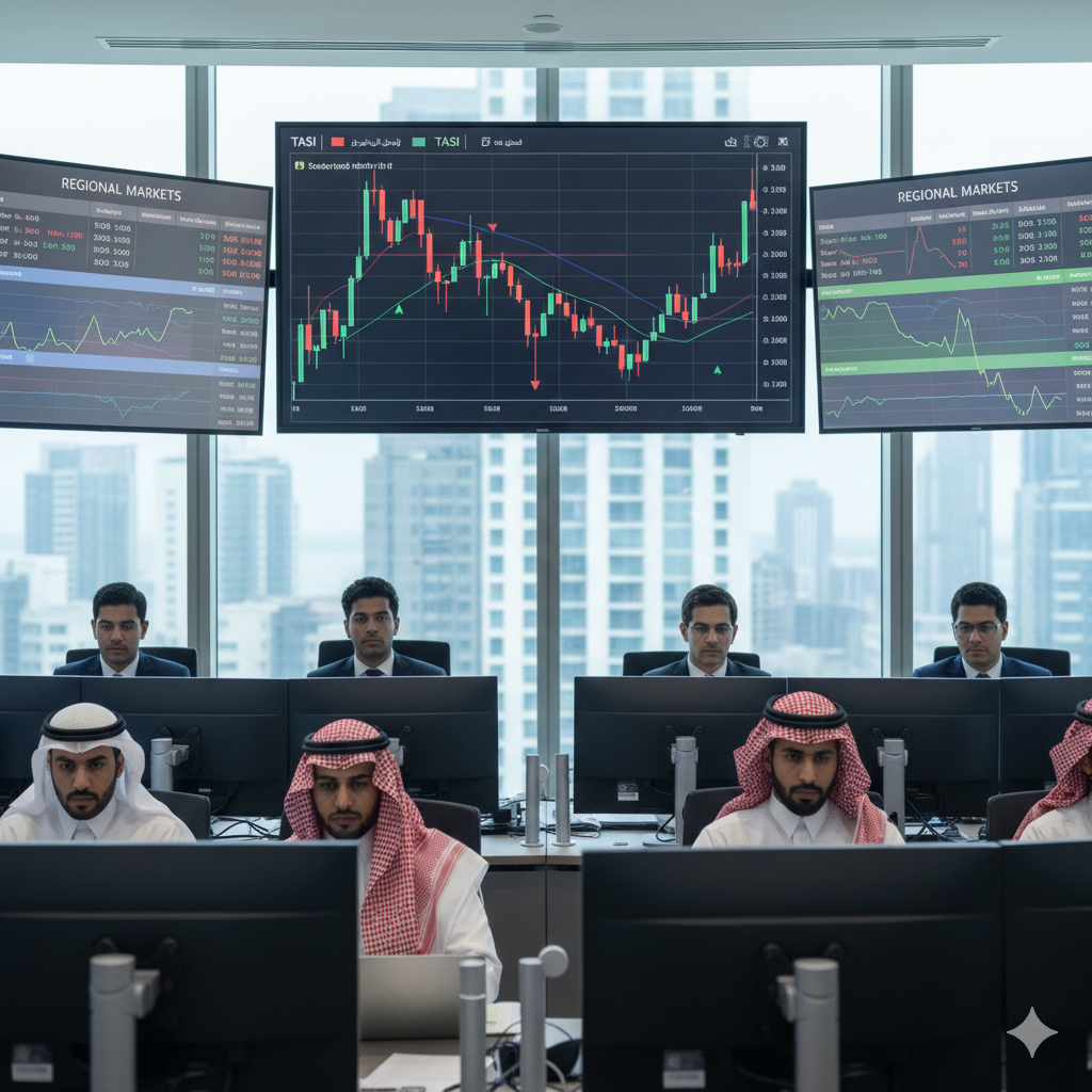 أسواق الخليج المتباينة وترقّب الأرباح يضغطان على تاسي في بداية الجلسة اليوم