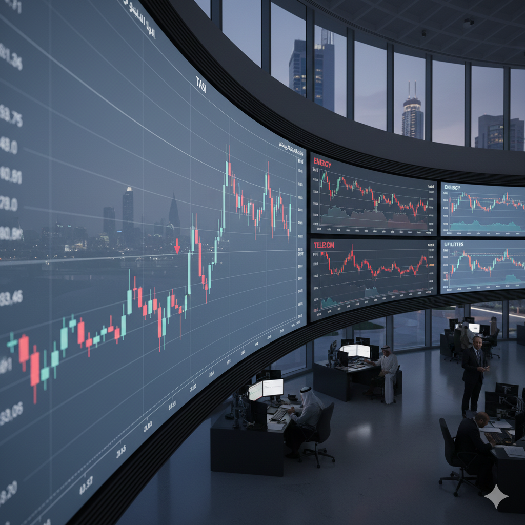 تاسي يُغلق متراجعًا وسط تباين أداء الأسهم وهبوط قطاع الطاقة والاتصالات