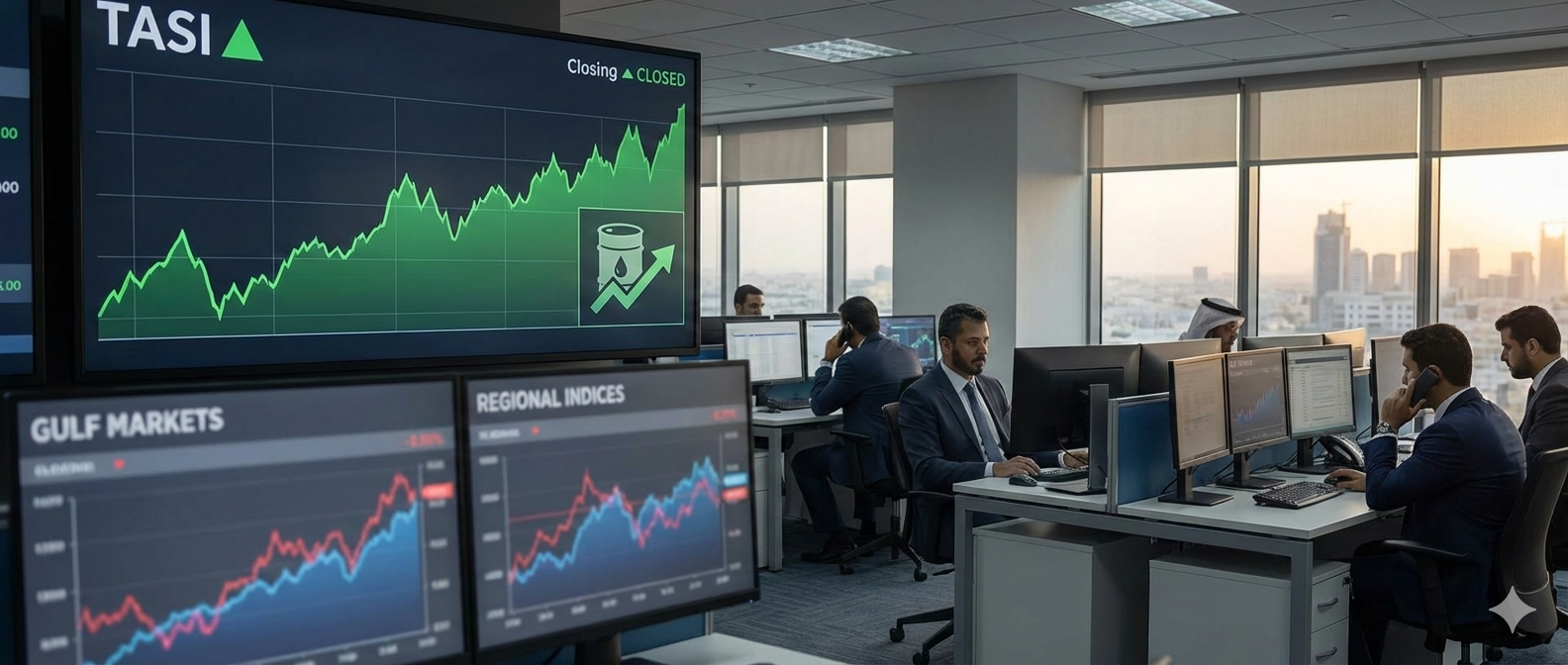 تاسي يغلق مرتفعًا مع صعود النفط وتباين أداء الأسواق الخليجية