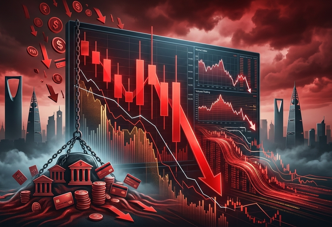 الخدمات المالية تقود الهبوط — تاسي يتراجع 1.6% عند 10,830 نقطة وسط سيولة نشطة فاقت 7 مليارات ريال
